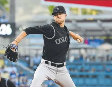  ?? Getty Images file ?? Left-hander Kyle Freeland was one of four rookies in the Rockies’ starting rotation for a portion of the 2017 season. Freeland started 28 games — second-most on the team — and went 11-11 with a 4.10 ERA.