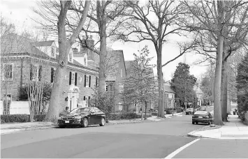  ??  ?? A view of Kalorama Road in the Kalorama neighbourh­ood of north-west Washington, D.C.