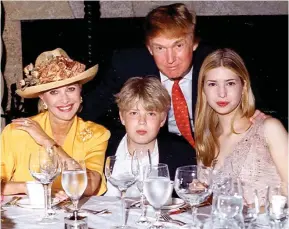  ?? ?? Family: The Trumps with Eric and Ivanka, two of their three children