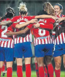  ??  ?? El Atlético de Madrid Femenino arrasó al Valencia en su propio estadio FOTO: ATLETI