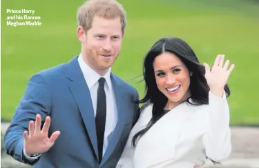  ??  ?? Prince Harry and his fiancee Meghan Markle