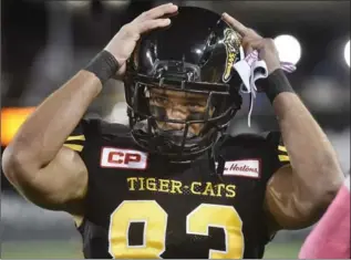  ?? JOHN RENNISON, THE HAMILTON SPECTATOR ?? Andy Fantuz is officially back as the Ticats slotback after rehabbing from last season’s knee injury.