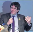  ?? AFP ?? Puigdemont: Accused of misusing public money to organise a referendum.