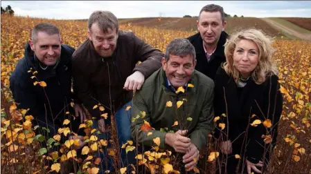  ??  ?? At the launch of the 2018-19 Planting Season under the National Forestry Programme were, from left: Lar Behan (Sales Manager); John Kavanagh (Nursery Manager); Minister Andrew Doyle TD; Teige Ryan (Sales Manager) and Breda Murphy (HR Manager).