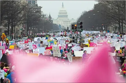  ?? JOSE LUIS MAGANA/AP PHOTO ?? The Women’s March in Washington in 2019.