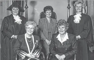  ?? SUBMITTED PHOTO ?? “To the Power of Five: 1993 P.E.I. Women in Politics” will celebrate the accomplshm­ents of five Island women, including Lt.-Gov. Marion Reid, front left, and Premier Catherine Callbeck, along with Speaker Nancy Guptill, back left, Opposition Leader Pat Mella and Deputy Speaker Elizabeth Hubley.