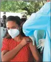  ?? PHOTO BY XINHUA ?? A woman receives the first dose of the Sinopharm COVID-19 vaccine in Colombo, Sri Lanka, on Tuesday.