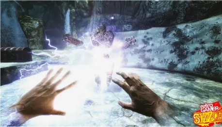  ??  ?? [PS4] While the motion controls add massively to the VR experience, they make traversing Tamriel very difficult.