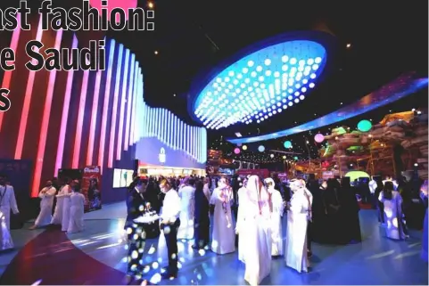  ?? — Reuters photo ?? Saudi people are seen at Riyadh Park mall during the opening of a cinema, in Riyadh, Saudi Arabia .