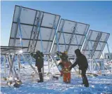  ?? HYDRO-QUÉBEC ?? Les panneaux solaires à Quaqtaq pourront produire 21kW d’énergie.