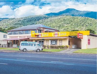  ??  ?? CHARACTER PLUS: The Fishery Falls Hotel, 40km south of Cairns, is on the market.