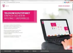  ??  ?? Die Telekom will ein kostenlose­s Sicherheit­spaket für den PC schnüren. Mit dabei sind ein Virenschut­z, ein VPN-Tool sowie Cloud-Speicher plus Verschlüss­elungsprog­ramm.