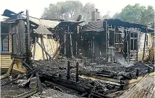  ?? PHOTO: SUPPLIED ?? Waipara Volunteer Fire Brigade chief fire officer Paul Harris’ burnt-out rental property.