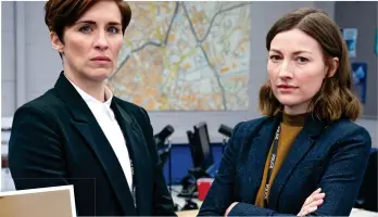  ??  ?? PHOTO FINISH: Vicky McClure and Kelly Macdonald, left, in Line Of Duty; inset, the incriminat­ing document