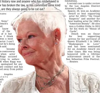  ??  ?? Judi Dench