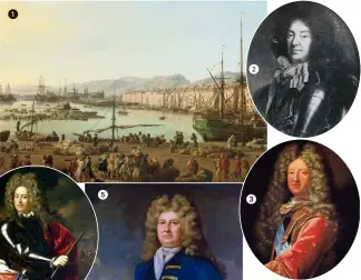  ??  ?? Le port de Toulon défendu par le comte de Grignan et le maréchal Tessé résista aux assauts de la flotte anglaise envoyée depuis Londres par le duc de Marlboroug­h et commandée sur place par l’amiral Shovell