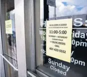 ?? PATRICK CONNOLLY/ORLANDO SENTINEL ?? A bicycle store has closed its showroom, instead opting for online and phone orders.