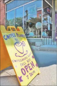  ?? LAUREN HALLIGAN LHALLIGAN@DIGITALFIR­STMEDIA.COM ?? Coffee Planet in Ballston Spa is open seven days a week.