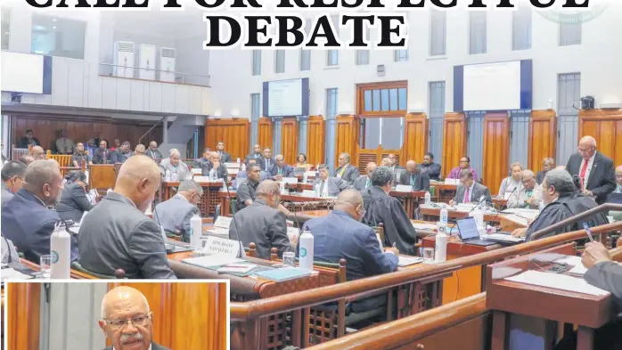  ?? Photo: SUPPLIED ?? Prime Minister Sitiveni Rabuka delivers his speech in response to the address by the President, Ratu Wiliame Katonivere in Parliament this week.