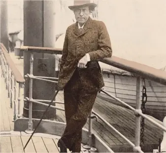  ?? ?? Sulla nave.
Gustav Mahler in uno scatto del 1910
AFP