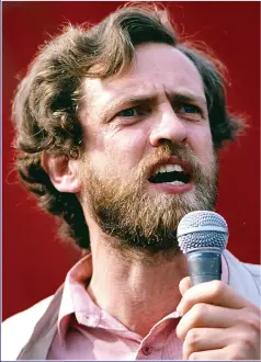  ??  ?? TIME WARP: Corbyn at a Troops out of Ireland demo in 1984