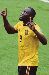  ?? EPA PIC ?? Romelu Lukaku celebrates after scoring against Tunisia on Saturday.