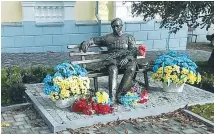  ?? (Courtesy) ?? THIS STATUTE of Ukrainian nationalis­t Symon Petliura was unveiled two weeks ago in the city of Vinnitsa.