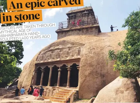  ?? Shafaat Shahbandar­i ?? A mandapam carved out of a rock and a temple on top of it, which also doubled up as a lighthouse in the ancient times.