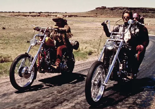  ??  ?? “Easy Rider,” starring Dennis Hopper and Peter Fonda, was filmed in New Mexico in 1969.