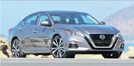  ?? PHOTOS: COSTA MOUZOURIS/DRIVING ?? The 2019 Nissan Altima is taller, wider and longer than its predecesso­r, and Nissan now offers standard all-wheel drive in all trim levels.