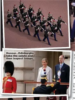  ?? ?? Honour...Edinburghs take the salute and then inspect troops