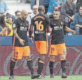  ?? FOTO: EFE ?? Rodrigo Moreno fue el autor del único gol que hubo en el Leganés-Valencia