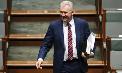  ?? Photograph: Lukas Coch/AAP ?? Workplace relations minister Tony Burke. The latest Guardian Essential poll finds majority support for measures contained in Labor’s industrial relations bill.