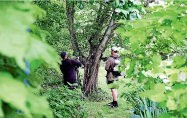  ??  ?? The Flashworks Media team during the filming of The Magic of Gardening.