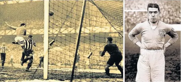  ??  ?? Terrible conditions were not all Southport had to put up with away to mighty Everton in 1931 – as they had hitman ‘Dixie’ Dean in their ranks
