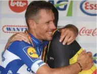  ?? FOTO BELGA ?? Philippe Gilbert en Yves Lampaert.