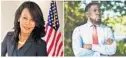  ??  ?? Republican District 9 candidates are Vennia Francois and Willie Montague.