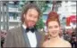  ?? TJ Miller poses with his wife Kate ??