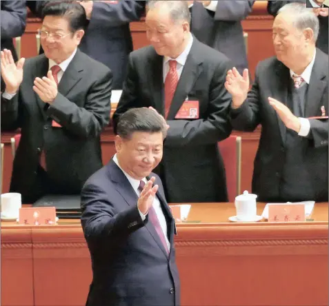  ??  ?? FUTURE VISION: Chinese President Xi Jinping arrives for the opening of the 19th National Congress of the Communist Party of China at the Great Hall of the People in Beijing, China on October 18.