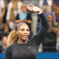  ?? AFP/Getty Images ?? Serena Williams celebrates her win over Elina Svitolina of the Ukraine in the U.S. Open semifinals.