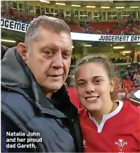  ?? ?? Natalia John and her proud dad Gareth.