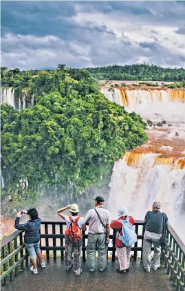  ?? ?? ‘Gravity-defying palm trees cling to the vertical cliffs’: the Iguazú Falls are beautiful – and noisy
Get into the swing of things at Gili Lankanfush­i in the Maldives
