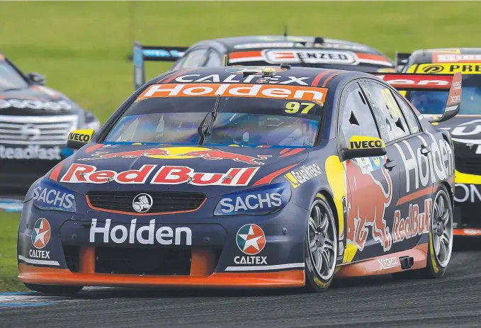  ?? Picture: GETTY IMAGES ?? Shane van Gisbergen drives the Red Bull Holden Racing Team Commodore during racing at the Phillip Island 500.