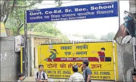  ??  ?? Govt Senior Secondary School at Sunder Nagri implemente­d the rationing scheme. SAKIB ALI / HT PHOTO HT GUIDE TO ADMISSIONS