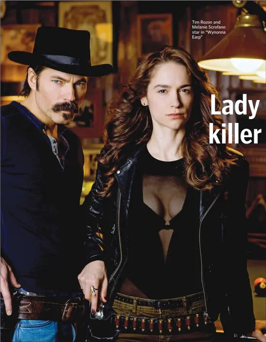  ??  ?? Tim Rozon and Melanie Scrofano star in “Wynonna Earp”