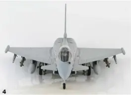  ??  ?? 4 Just arrived at Tiger Hobbies – Hobby Master HA6650 1/72 scale Eurofighte­r Typhoon FGR4. Note the correctly curved leading wing edge. 4