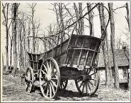  ?? SUBMITTED PHOTO ?? The Snyder Conestoga Wagon parked at Revolution­ary War Hero Colonel John Lesher’s 1750Oley Forge House, ironically, the year considered to be the start of huge Conestoga wagons of this type. Though the Liberty Bell is located in its native...