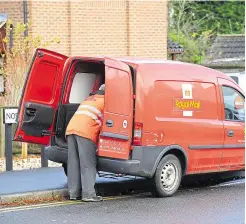  ?? Stock picture ?? Staff sickness has led to postal delays