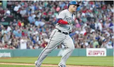  ?? ADAM GLANZMAN/GETTY IMAGES ?? Since returning to the lineup on June 15, Steve Pearce is hitting .375 with seven extra-base hits, including a solo home run on Monday against the Boston Red Sox.