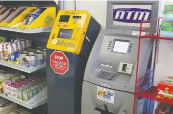  ?? NICK BRANCACCIO/FILES ?? Veteran RCMP expert Melanie Paddon says criminals could stock “white-label” ATMs such as this one operated by Bitcoin with large amounts of drug money to launder it for organized crime groups.